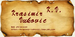 Krasimir Vuković vizit kartica